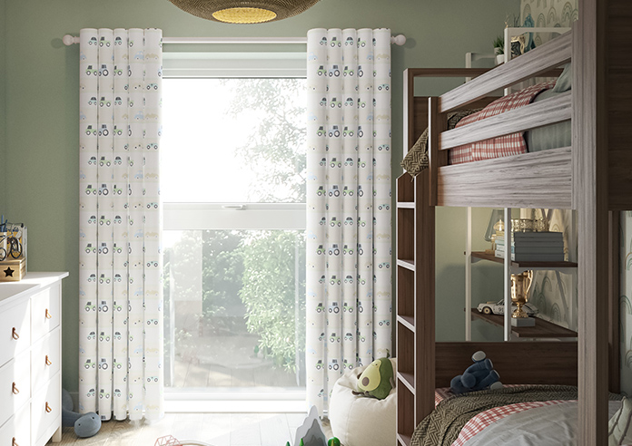 Brum Brum, Neutral - Made to Measure Curtains - Image 3